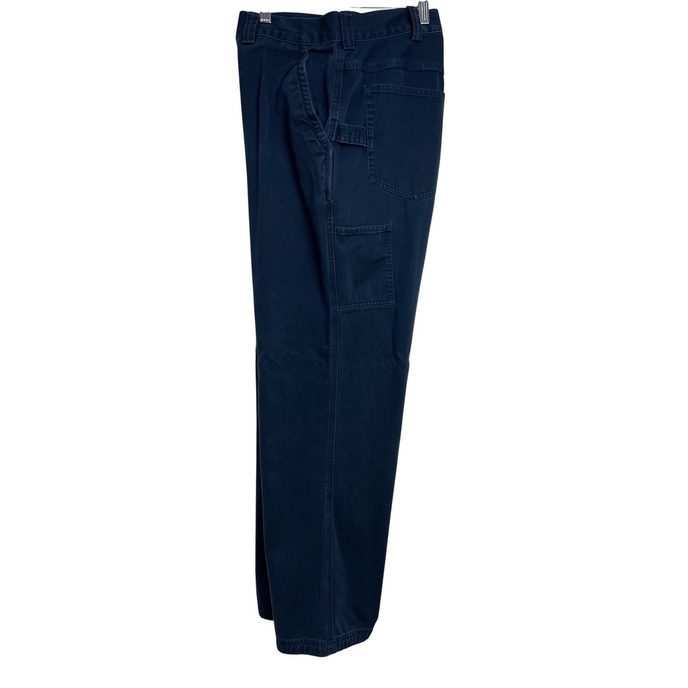 Duluth Trading Co Carpenter Pants Mens 38x34 (Actual 36x32) Navy Blue Cotton A25